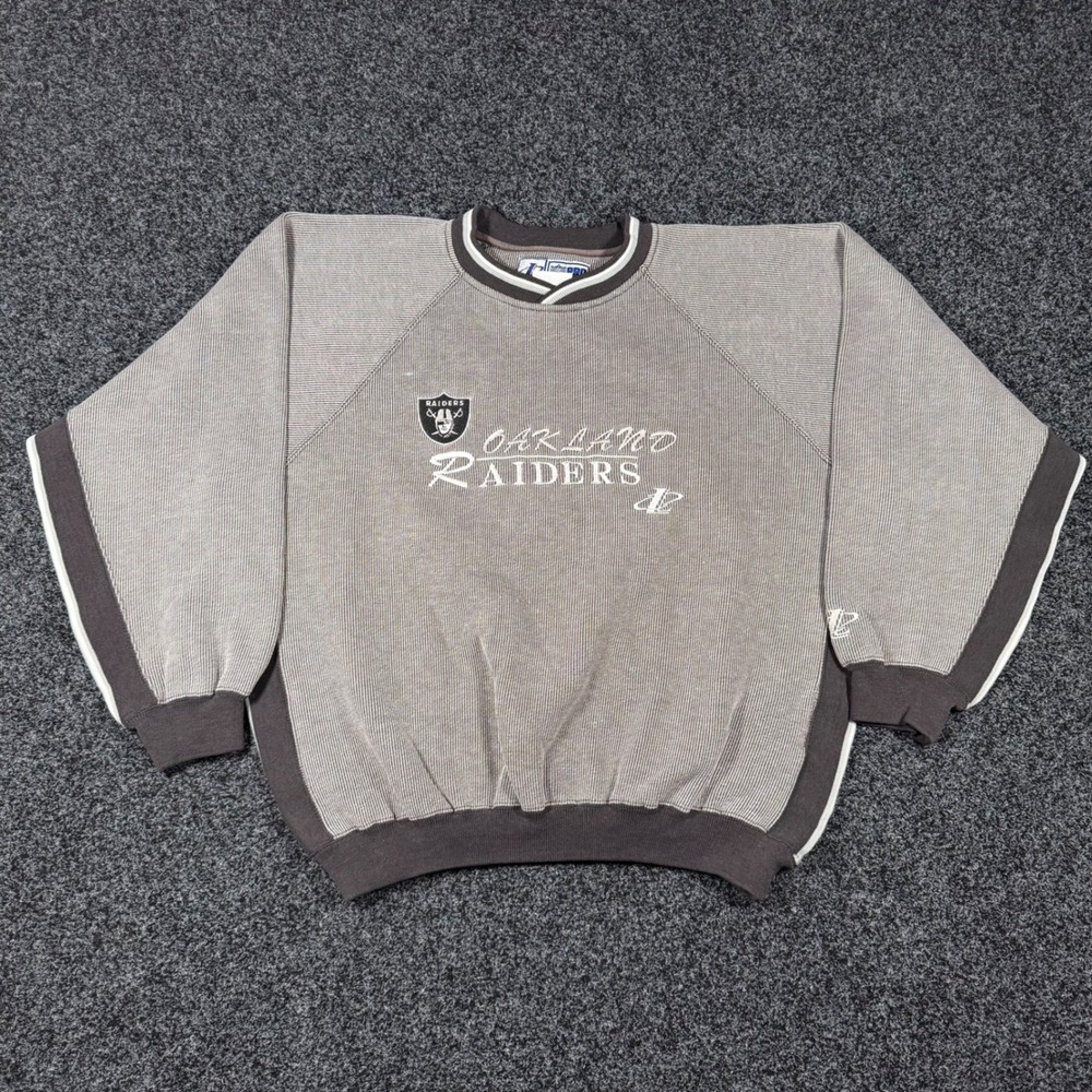 Vintage 1990s Oakland Raiders Logo Athletic NFL Pro Line Crewneck Sweatshirt Lrg